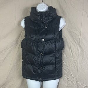 Prana women’s Molly down filled full zip puffer vest size xs black